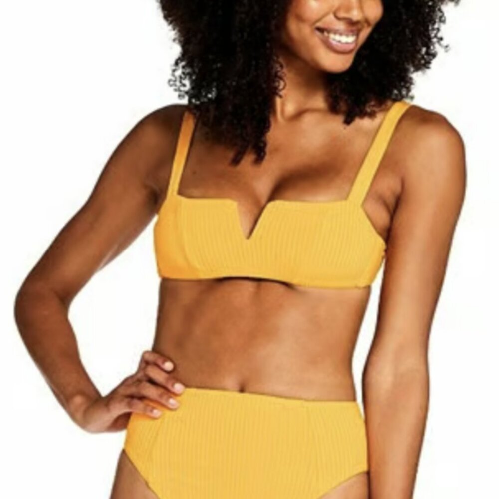 VITAMIN A Iced Mango EcoRib Kaya Bikini Top Sz S (6)
